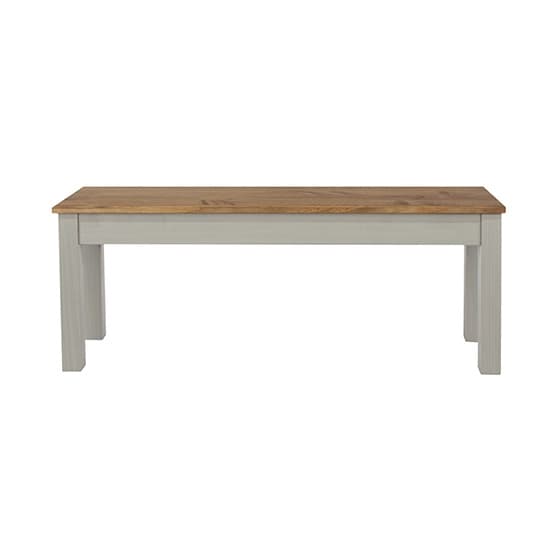 Consett Linea Large Wooden Dining Bench In Grey Furniture in Fashion