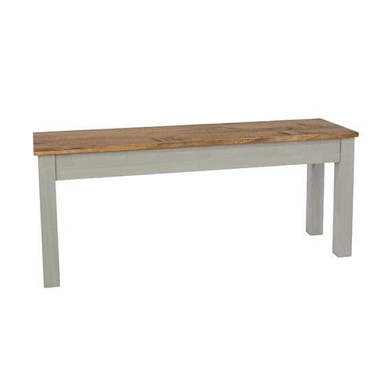 Consett Linea Large Wooden Dining Bench In Grey_1