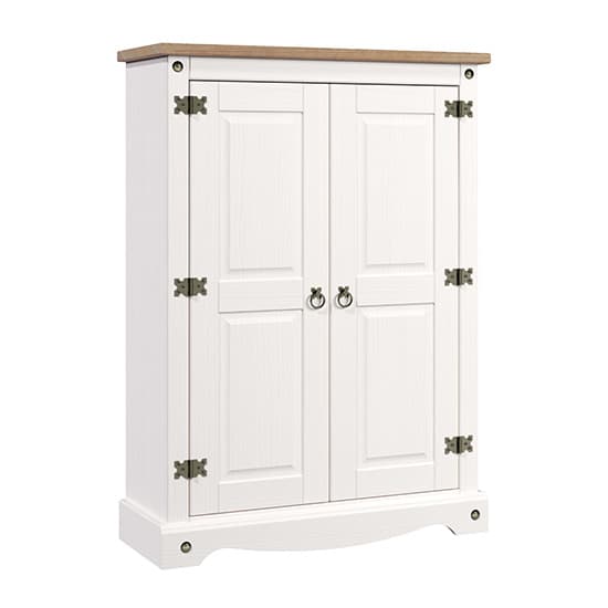 Consett Wooden Storage Cabinet With 2 Doors In White_1