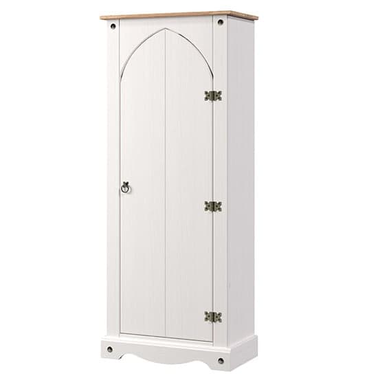 Consett Wooden Tall Storage Cabinet In White_2