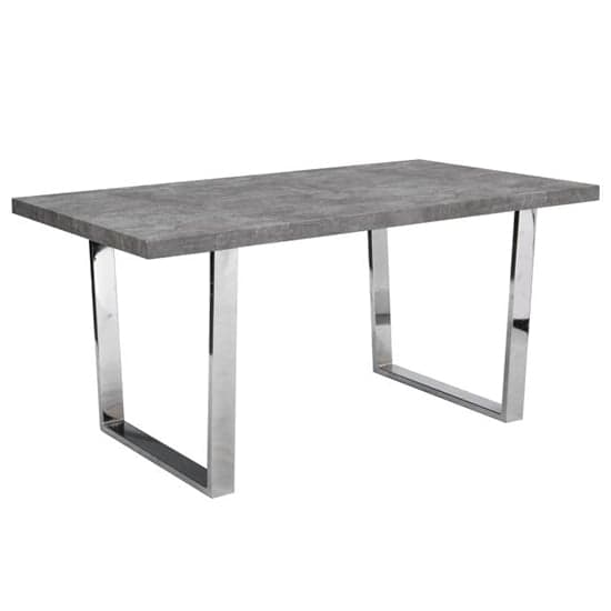 Constable Concrete Effect Dining Table With 6 Petra Grey Chairs_3