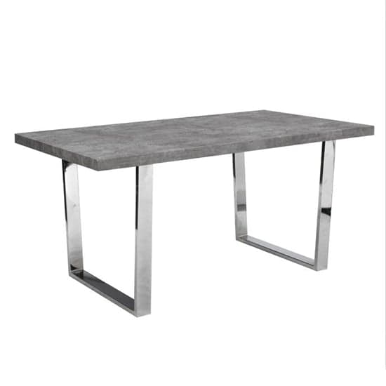 Constable Rectangular Wooden Dining Table In Concrete Effect_2