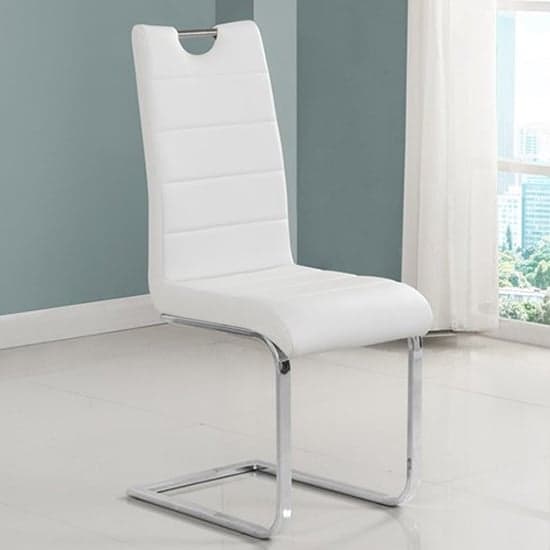 Constable Milano Marble Effect Dining Table 6 Petra White Chair_3
