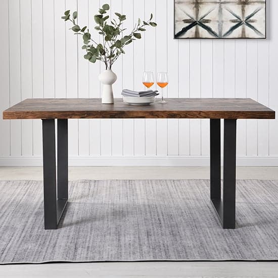 Constable Wooden Dining Table Rectangular In Rustic Oak_2