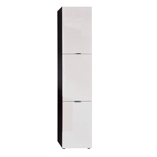 Coone Bathroom Storage Unit In White High Gloss And Graphite_3