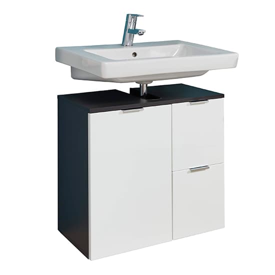 Coone Vanity Unit In Graphite And White High Gloss_4
