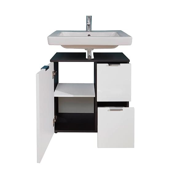 Coone Vanity Unit In Graphite And White High Gloss_6