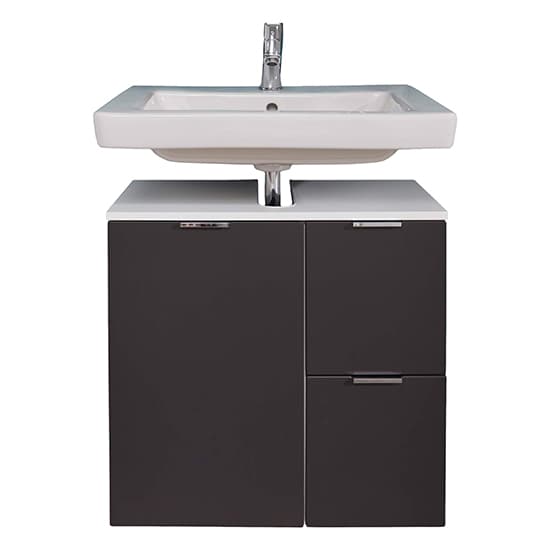 Coone Vanity Unit In White High Gloss And Graphite_5