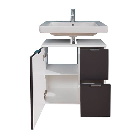 Coone Vanity Unit In White High Gloss And Graphite_6