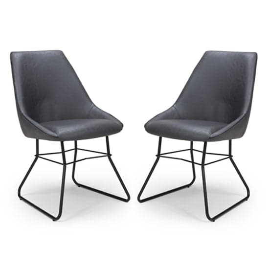 Cooper Grey Faux Leather Dining Chair In A Pair_1