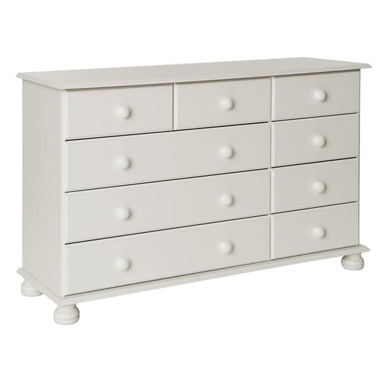 Copenham Narrow Chest Of Drawers In White With 9 Drawers_2
