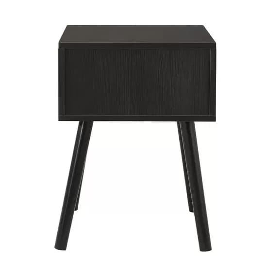 Coralie Wooden Bedside Cabinet With 1 Drawer In Black_6
