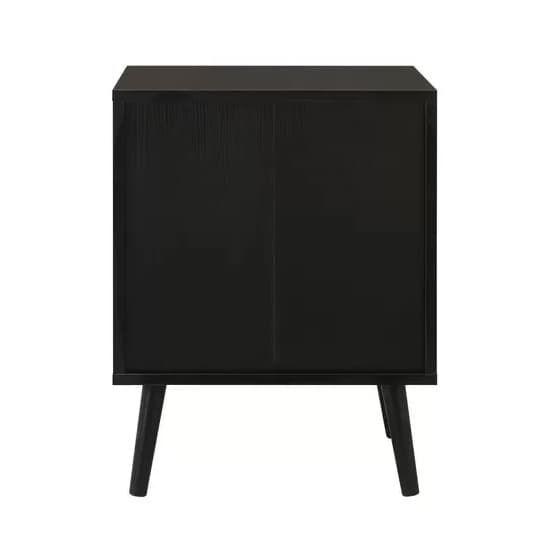 Coralie Wooden Bedside Cabinet With 2 Drawers In Black_6