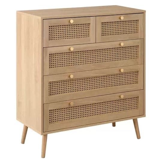 Coralie Wooden Chest Of 5 Drawers In Oak_2