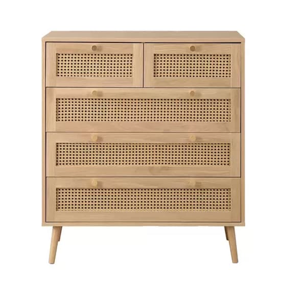 Coralie Wooden Chest Of 5 Drawers In Oak_4
