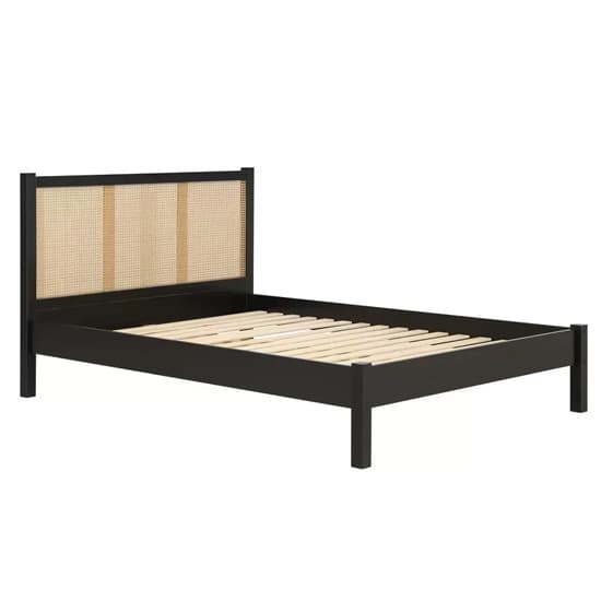 Coralie Wooden Double Bed In Black_3