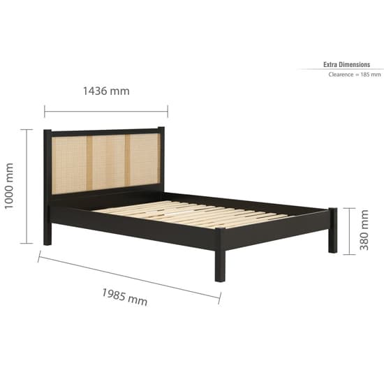 Coralie Wooden Double Bed In Black_7