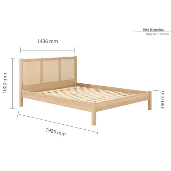 Coralie Wooden Double Bed In Oak_7