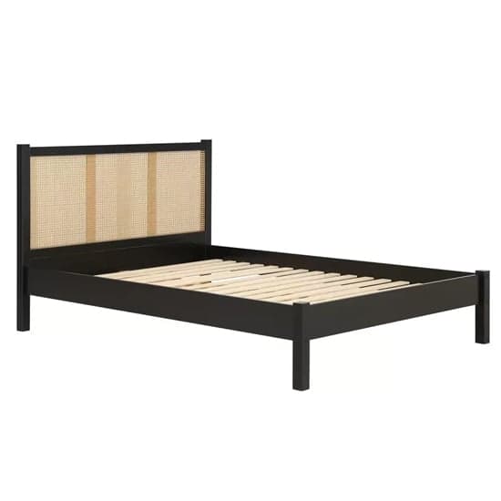 Coralie Wooden King Size Bed In Black_3