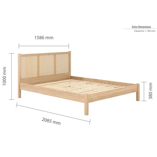 Coralie Wooden King Size Bed In Oak_7