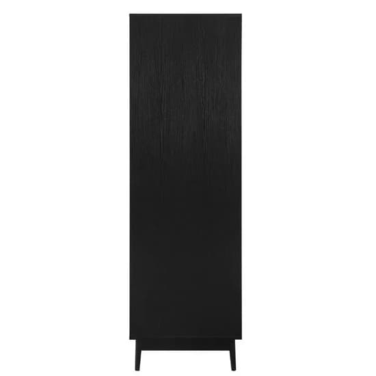 Coralie Wooden Wardrobe With 2 Doors And 1 Drawer In Black_5