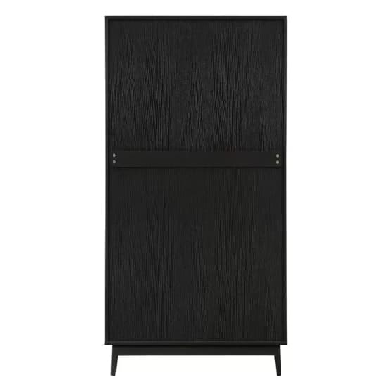 Coralie Wooden Wardrobe With 2 Doors And 1 Drawer In Black_6