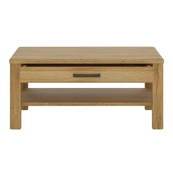 Corco Wooden 1 Drawer Coffee Table In Grandson Oak_2