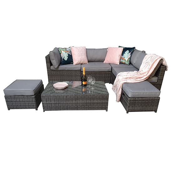 Cordoba Modular Lounge Sofa Set In Mixed Flat Grey Weave_2
