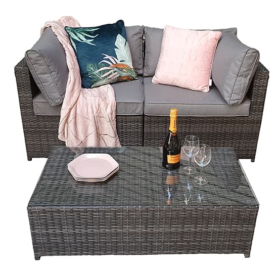 Cordoba Modular Lounge Sofa Set In Mixed Flat Grey Weave_5