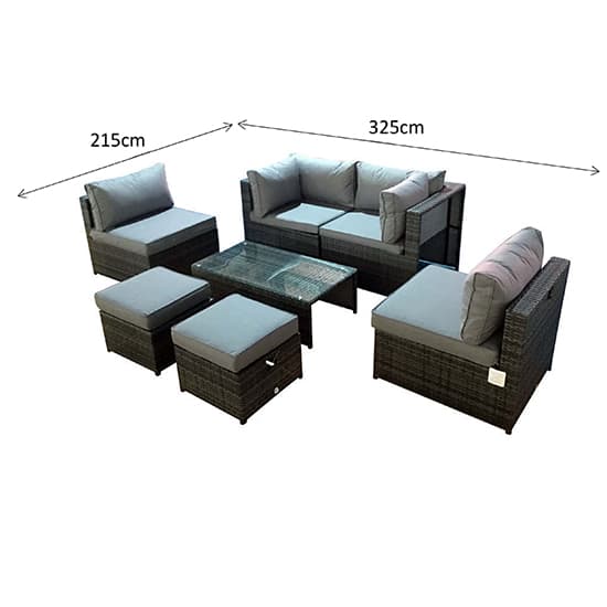 Cordoba Modular Lounge Sofa Set In Mixed Flat Grey Weave_6