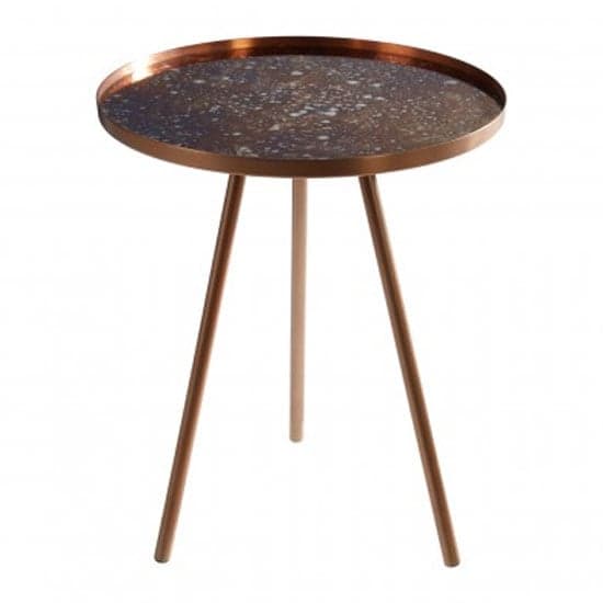 Cordue Glass Top Side Table In Matte Copper_2