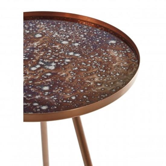 Cordue Glass Top Side Table In Matte Copper_3