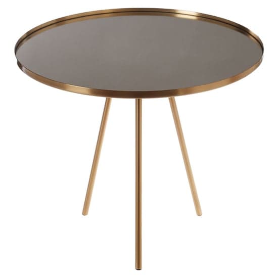 Cordue Round Glass Top Side Table In Gold_2