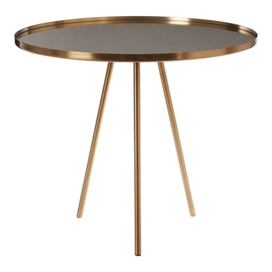 Cordue Round Glass Top Side Table In Gold_1