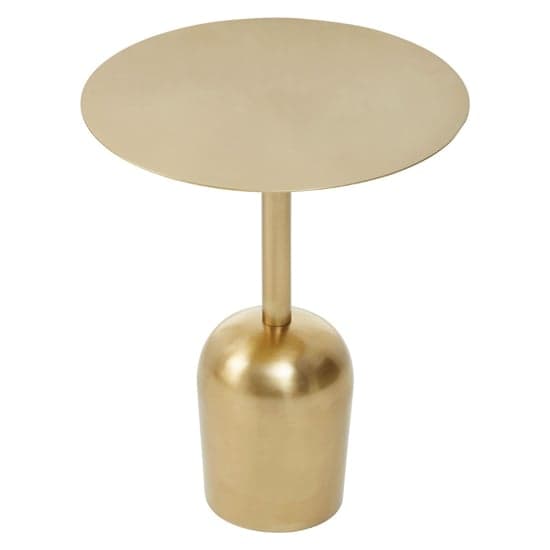 Cordue Round Metal Side Table In Gold Round Base_2