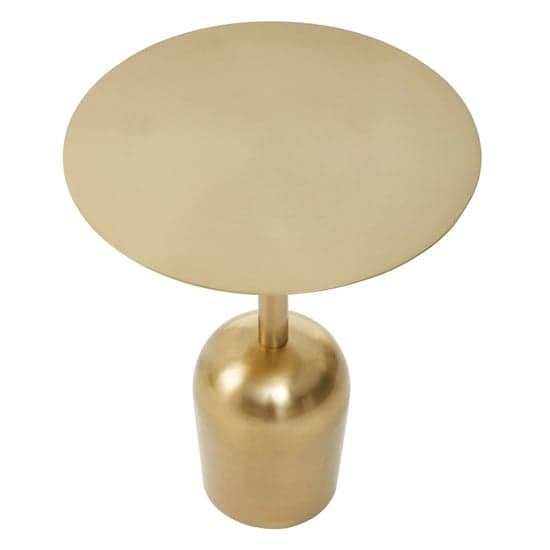 Cordue Round Metal Side Table In Gold Round Base_3