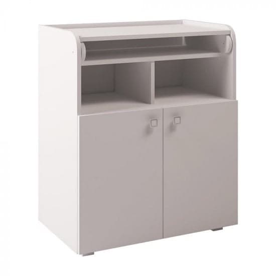 Corfu Storage Cupboard With Changing Top In White