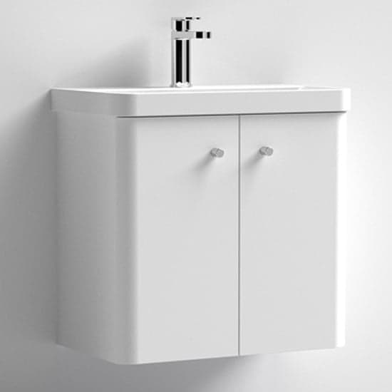 Corinth 60cm Wall Vanity Unit With Basin In Gloss White_1