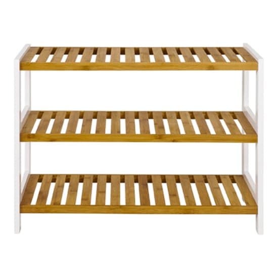 Cornville 3 Shelves Shoe Storage Rack In White And Natural_2