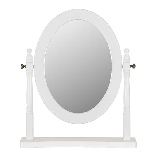 Corrie Dressing Table Mirror In White Furniture in Fashion