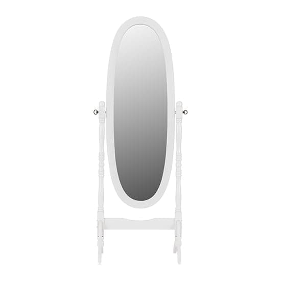 Corrie Floor Standing Cheval Dressing Mirror In White_2