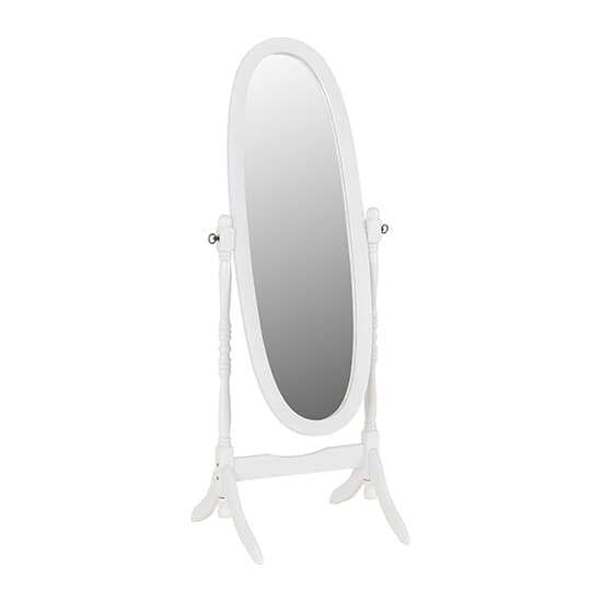 Corrie Floor Standing Cheval Dressing Mirror In White_1