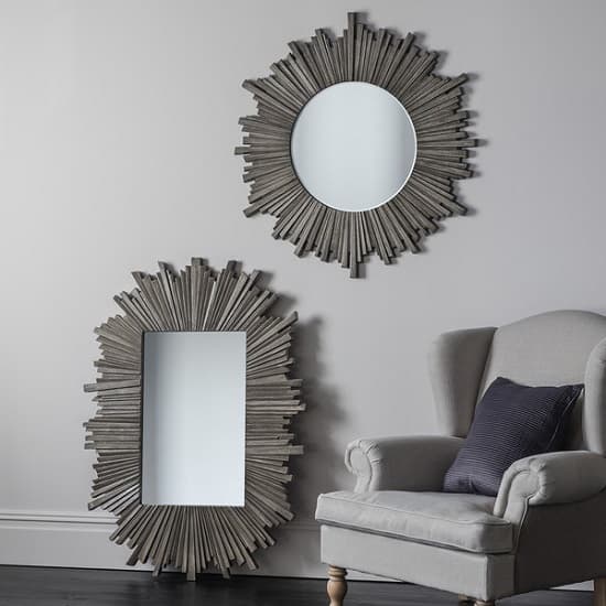 Corsley Starburst Wall Mirror Round In Grey Weathered_3