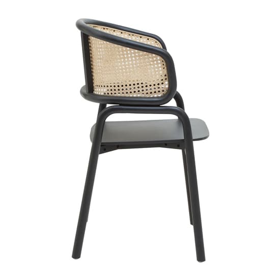 Corson Cane Rattan Wooden Bedroom Chair In Black_2