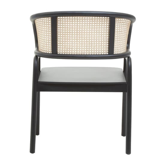 Corson Cane Rattan Wooden Bedroom Chair In Black_3