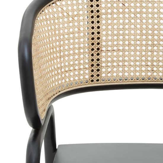 Corson Cane Rattan Wooden Bedroom Chair In Black_4