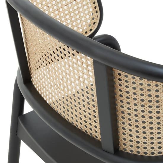 Corson Cane Rattan Wooden Bedroom Chair In Black_5