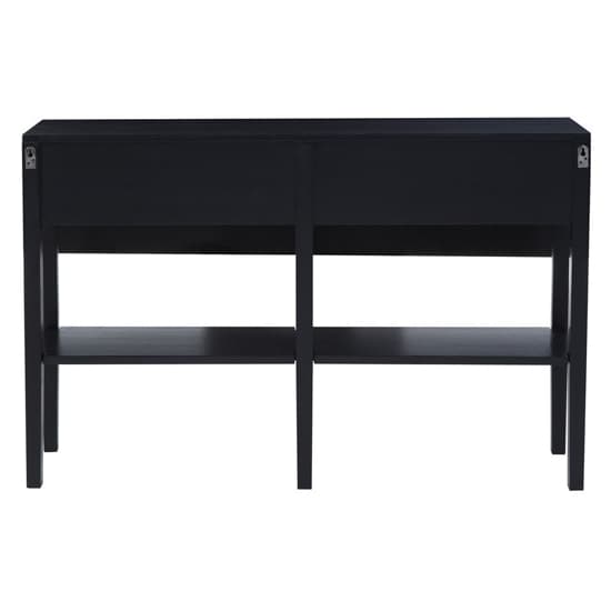 Corson Cane Rattan Wooden Console Table With 2 Drawers In Black_5