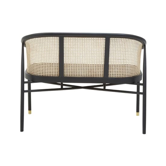 Corson Cane Rattan Wooden Hallway Seating Bench In Black_4