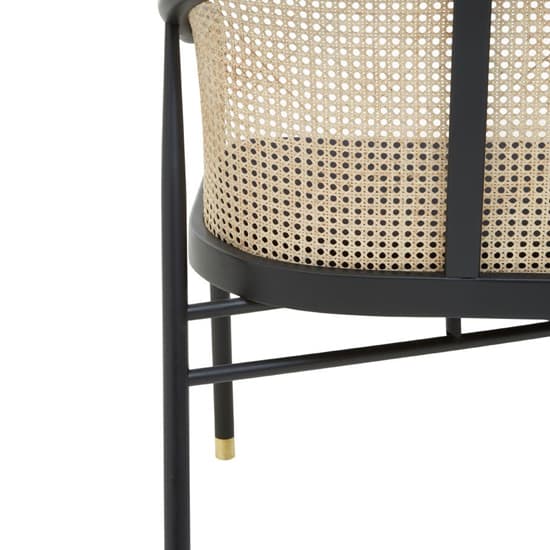 Corson Cane Rattan Wooden Hallway Seating Bench In Black_6